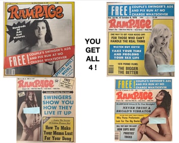 SET OF 4 !!! - RAMPAGE - Swingers Ads - Adult Pics