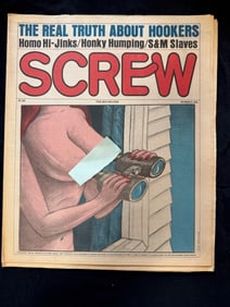 SET OF 2 SCREW MAGAZINES - AMAZING VINTAGE PORNO COVER ART
