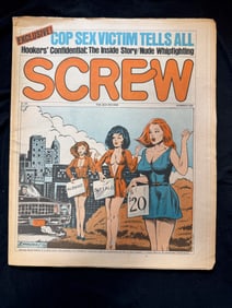SET OF 2 SCREW MAGAZINES - AMAZING VINTAGE PORNO COVER ART