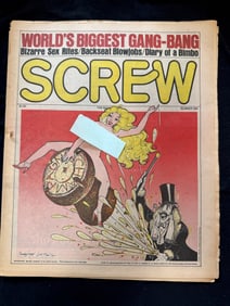 SET OF 2 SCREW MAGAZINES - AMAZING VINTAGE PORNO COVER ART