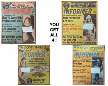 SET OF 4 !!! NATIONAL INFORMER ADULT TABLOID STYLE PUBS