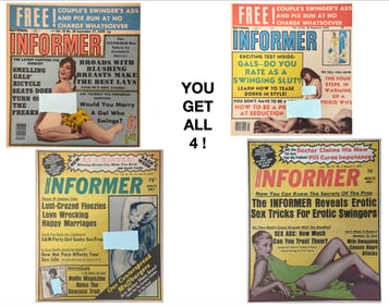 SET OF 4 !!! NATIONAL INFORMER ADULT TABLOID STYLE PUBS