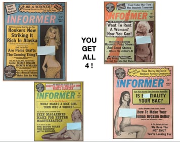 SET OF 4 !!! NATIONAL INFORMER ADULT TABLOID STYLE PUBS