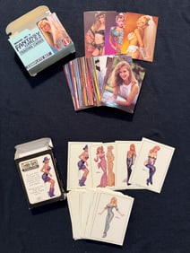 FANTASY GIRL TRADING CARDS & TEDDY GIRLS PIN UP CARD SET