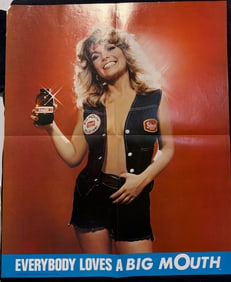 VINTAGE POSTER SET - SCHMIDT BEER AND CYBIL SHEPHERD