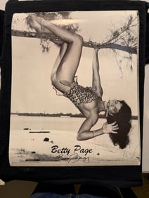 BUNNY YEAGER SIGNED BETTY PAGE POSTER