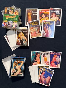 TOTAL TRASH PULP COVER ART COLLECTOR CARDS & SPICY PULP CARDS