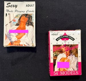SEXY ADULT NUDE PLAYING CARDS - TWO SETS