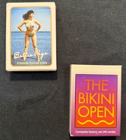 BETTY PAGE PLAYING CARDS & THE BIKINI OPEN FEMALE MODEL PLAYING CARDS