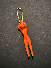 RUBBER RED DANCING WOMAN KEYCHAIN