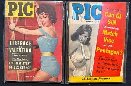 PIC MAGAZINE - MARCH 1955 and 1957