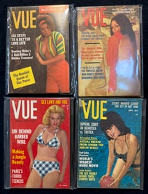 4 ISSUES OF VUE - AMERICA'S PHOTO DIGEST ADULT POCKETBOOK 1960s