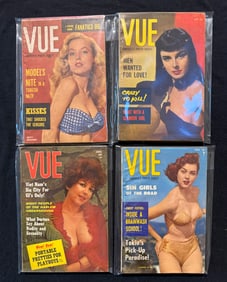 4 ISSUES OF VUE - AMERICA'S PHOTO DIGEST ADULT POCKETBOOK 1960s