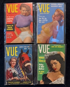 4 ISSUES OF VUE - AMERICA'S PHOTO DIGEST ADULT POCKETBOOK 1960s