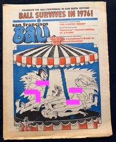 SET OF 2 SF BALL MAGAZINES - AMAZING VINTAGE PORNO COVER ART