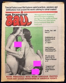 SET OF 2 SF BALL MAGAZINES - AMAZING VINTAGE PORNO COVER ART