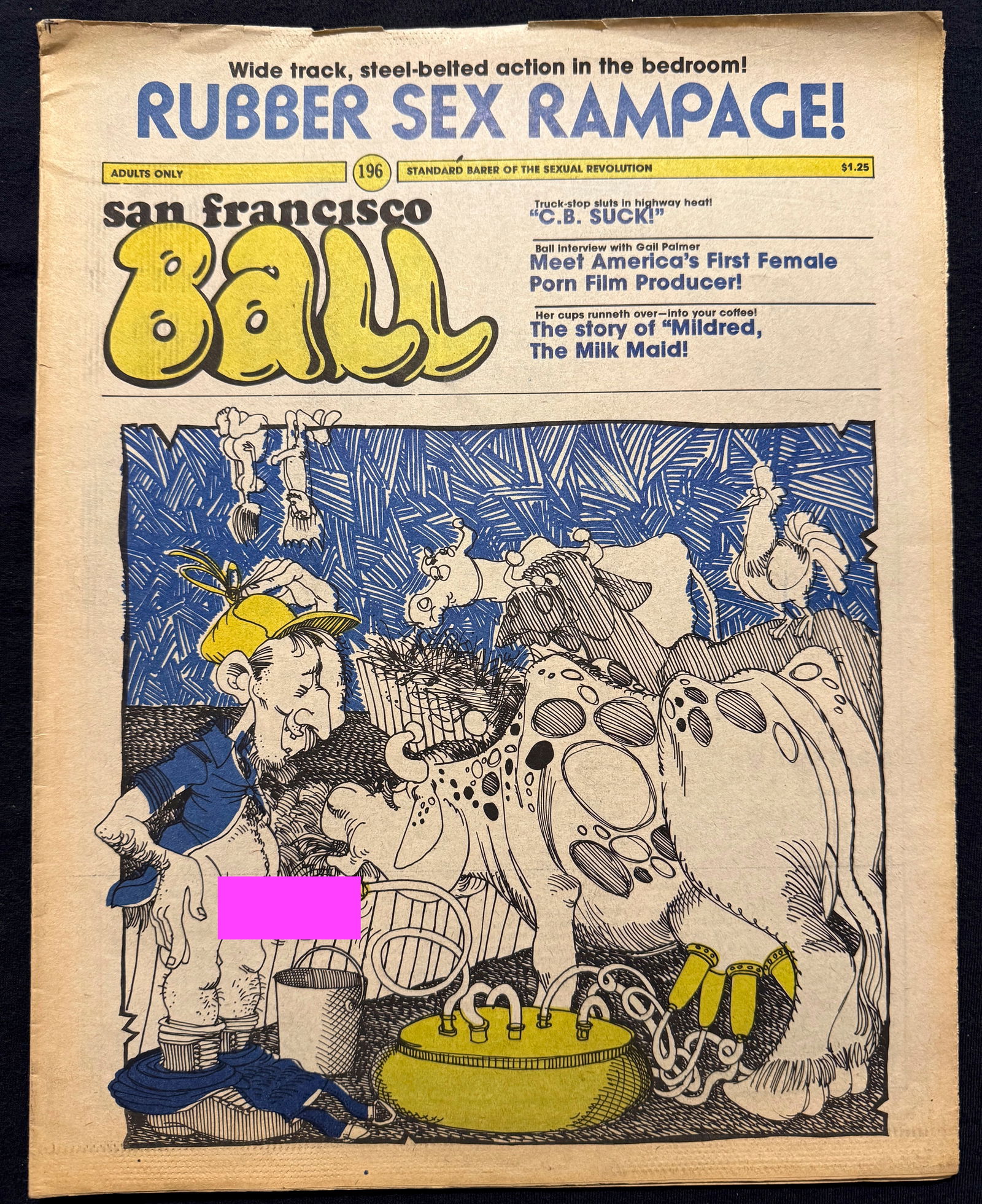 SET OF 2 SF BALL MAGAZINES - AMAZING VINTAGE PORNO COVER ART: TWO SAN FRANCISCO BALL ADULT PULP PUBLICATIONS. The underground sex paper. A combination of fiction, edgy softcore photos, serious writing and drawings with plenty of socially redeeming context. Ads f