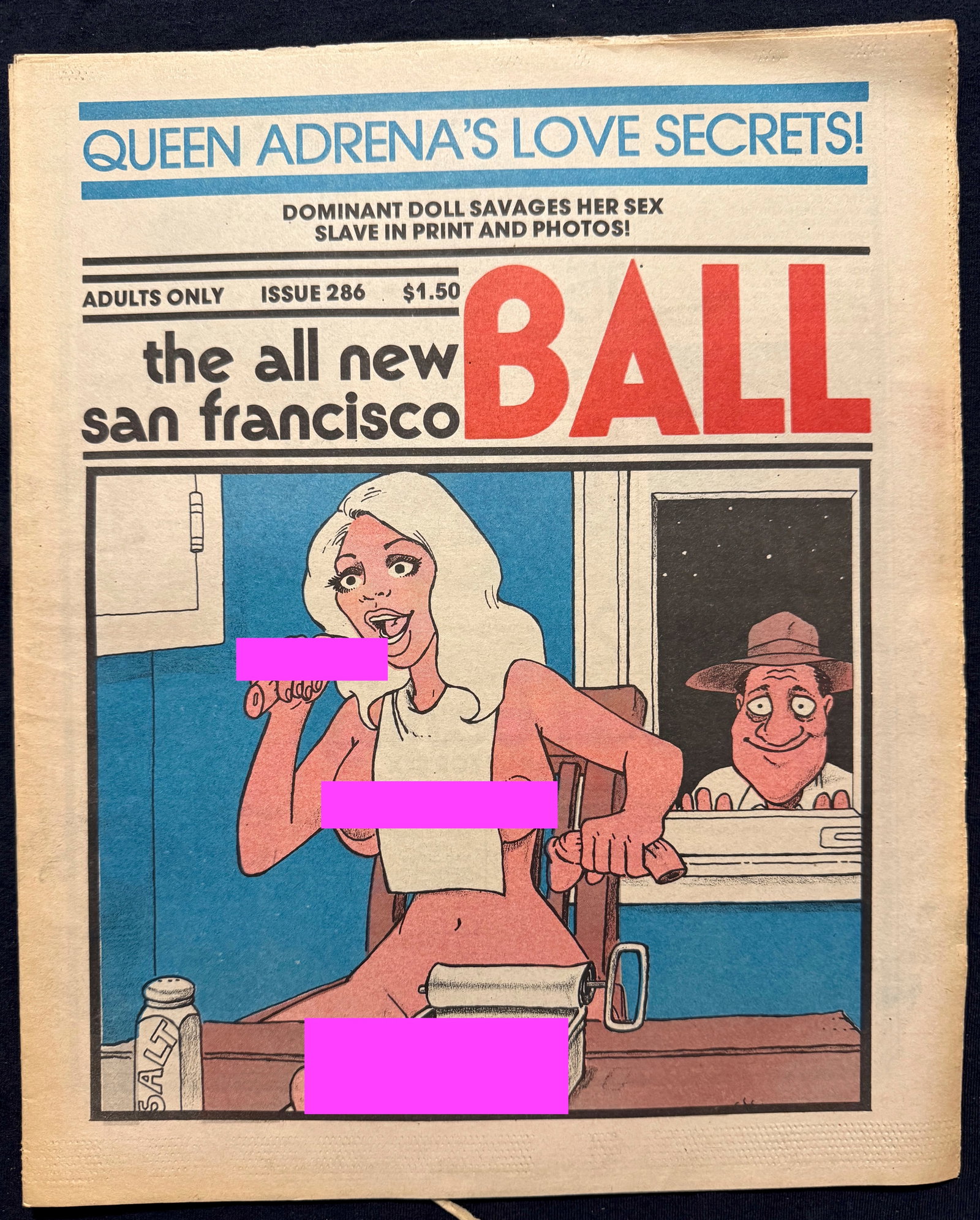 SET OF 2 SF BALL MAGAZINES - AMAZING VINTAGE PORNO COVER ART: TWO SAN FRANCISCO BALL ADULT PULP PUBLICATIONS. The underground sex paper. A combination of fiction, edgy softcore photos, serious writing and drawings with plenty of socially redeeming context. Ads f