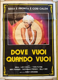 HUGE SUBWAY SIZE POSTER OF SEKA  - 1987 ITALIAN VERSION