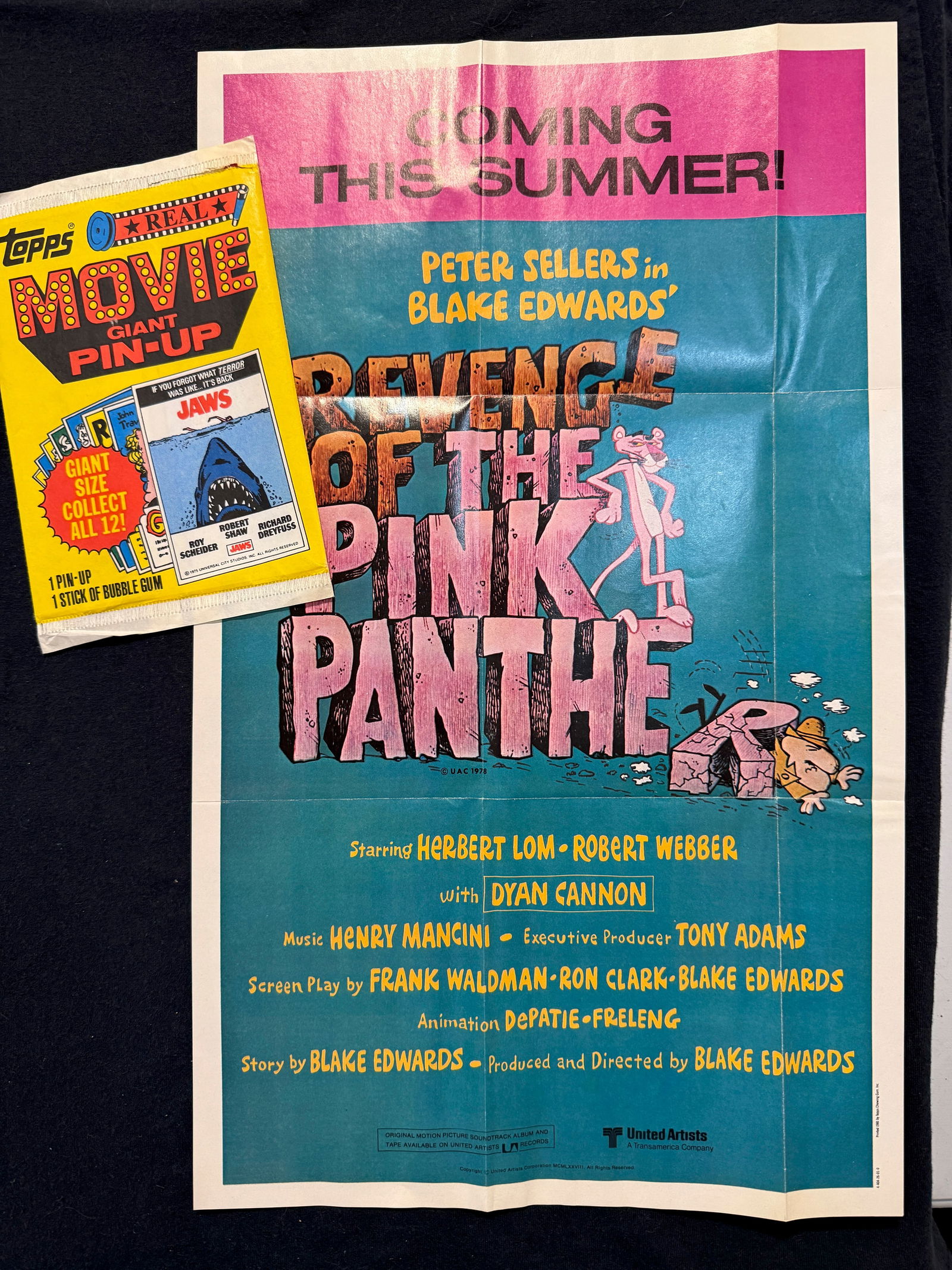 TOPS MOVIE GIANT PIN-UP POSTER - REVENGE OF THE PINK PANTHER - 1981 (1 of 1)
