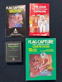 ATARI FLAG CAPTURE VINTAGE VIDEO GAME WITH BOX AND MANUALS