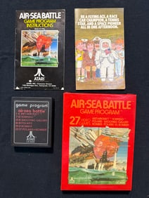 ATARI AIR*SEA BATTLE VINTAGE VIDEO GAME WITH BOX AND MANUALS