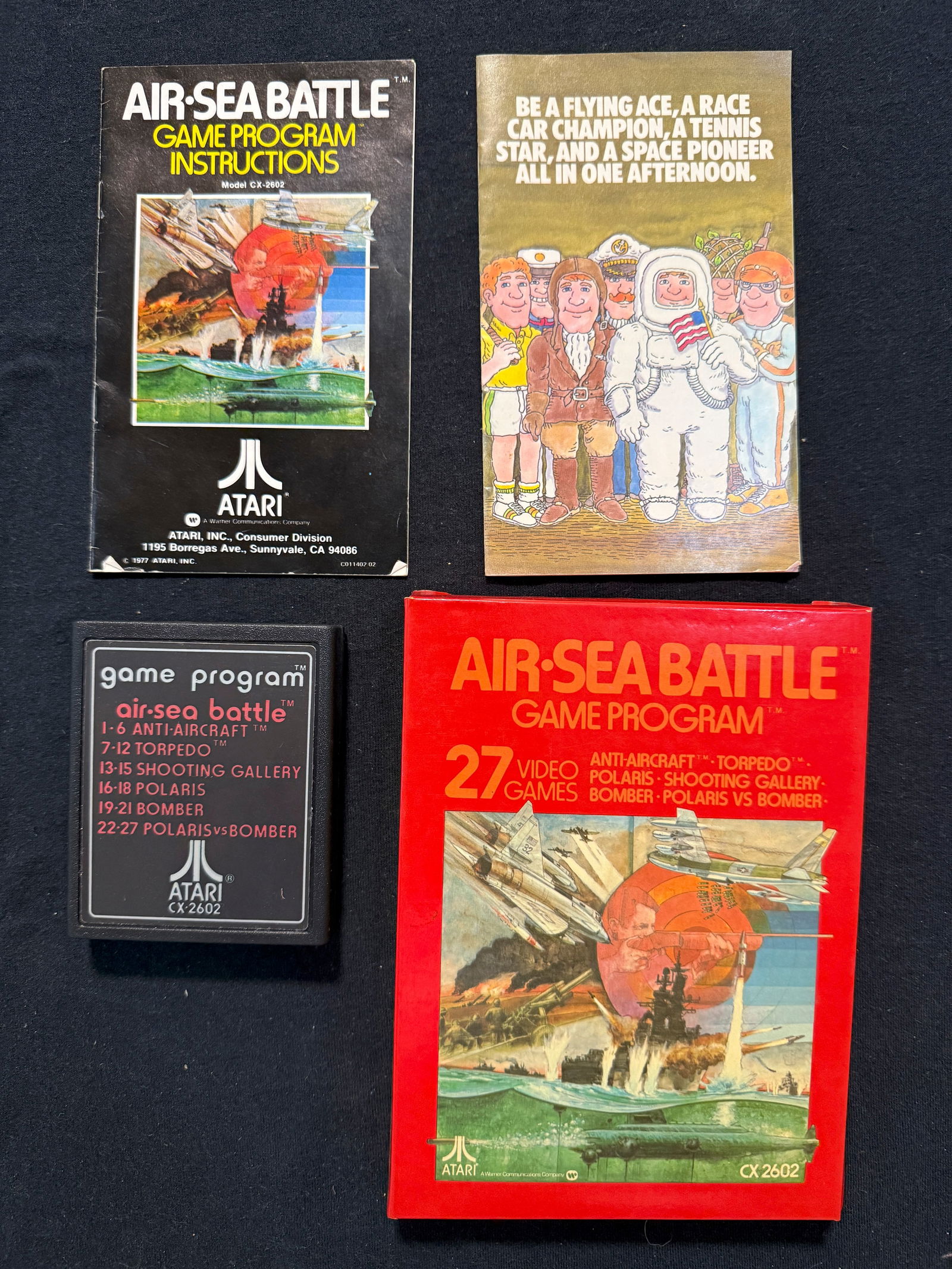 ATARI AIR*SEA BATTLE VINTAGE VIDEO GAME WITH BOX AND MANUALS (1 of 1)