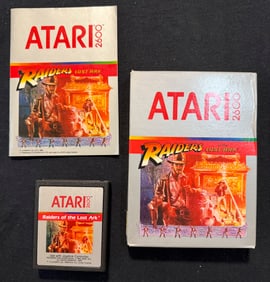 ATARI 2600 RAIDERS OF THE LOST ARK VINTAGE VIDEO GAME WITH BOX AND MANUALS