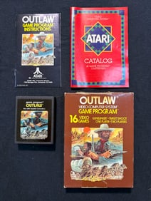 ATARI OUTLAW VINTAGE VIDEO GAME WITH BOX AND MANUALS
