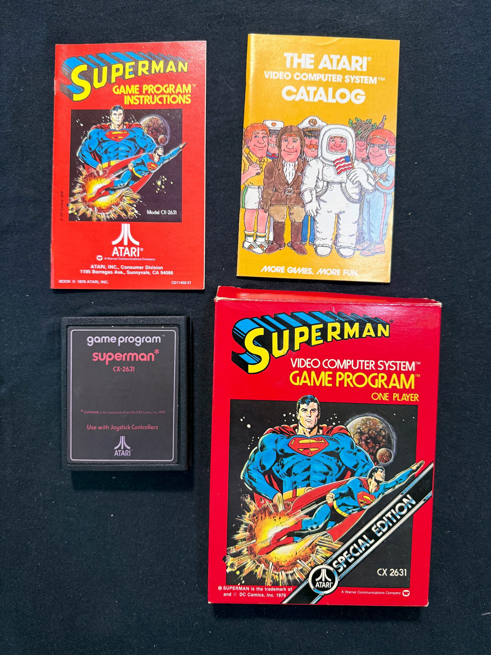 ATARI SUPERMAN SPECIAL EDITION VINTAGE VIDEO GAME WITH BOX AND MANUALS (1 of 1)