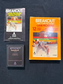 ATARI BREAKOUT VINTAGE VIDEO GAME WITH BOX AND MANUALS