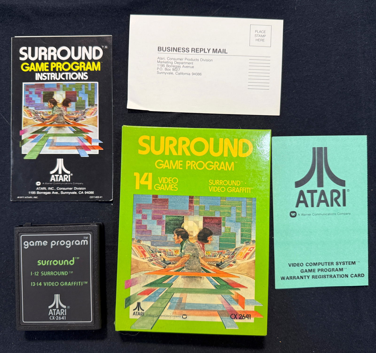 ATARI SURROUND VINTAGE VIDEO GAME WITH BOX AND MANUALS (1 of 1)