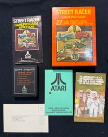 ATARI STREET RACER VINTAGE VIDEO GAME WITH BOX AND MANUALS