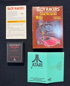 ATARI SLOT RACERS VINTAGE VIDEO GAME WITH BOX AND MANUALS