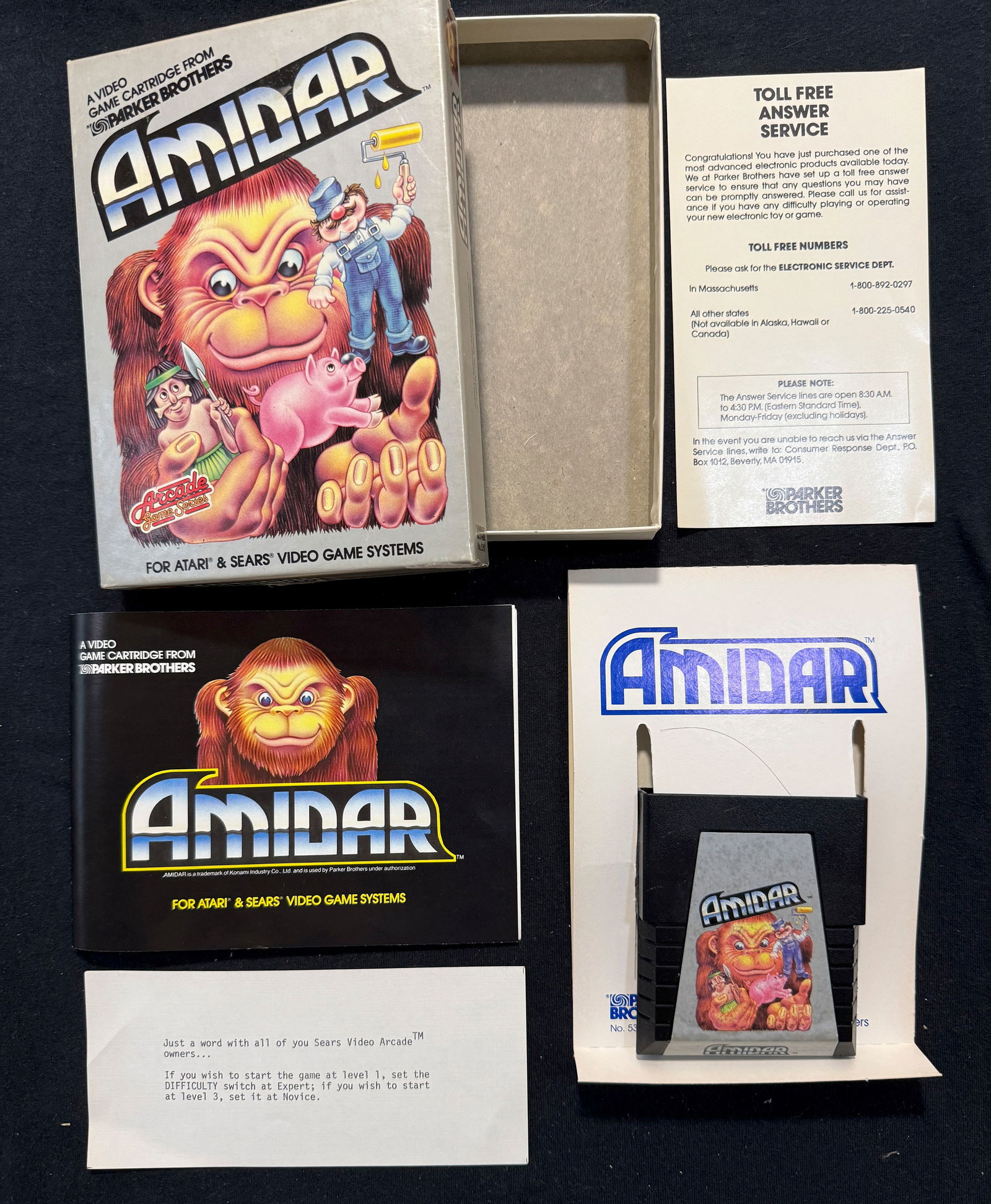 ATARI & SEARS RARE VIDEO GAME - AMIDAR VINTAGE VIDEO GAME (1 of 2)