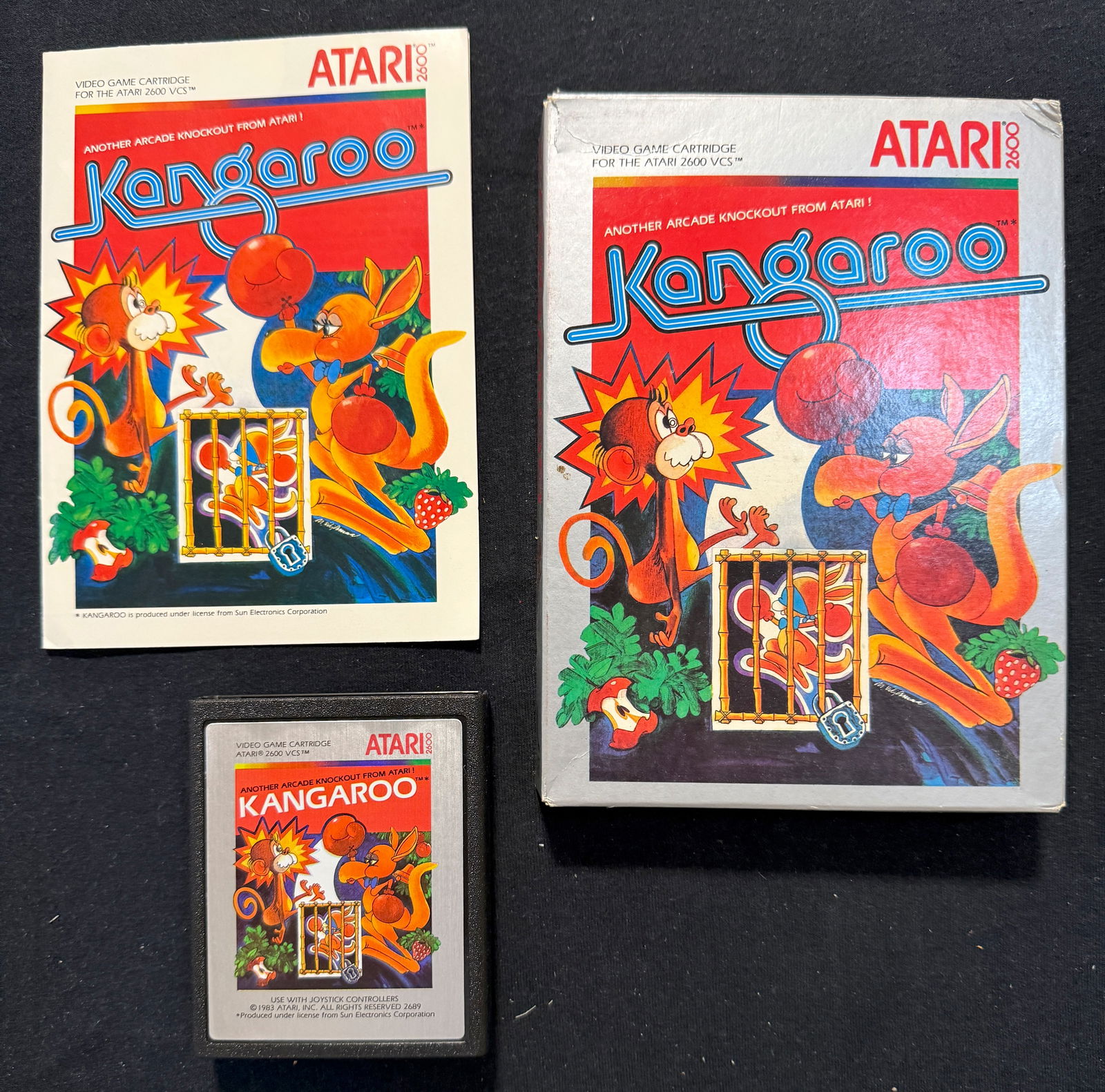 ATARI 2600 KANGAROO VINTAGE VIDEO GAME WITH BOX AND MANUALS (1 of 1)