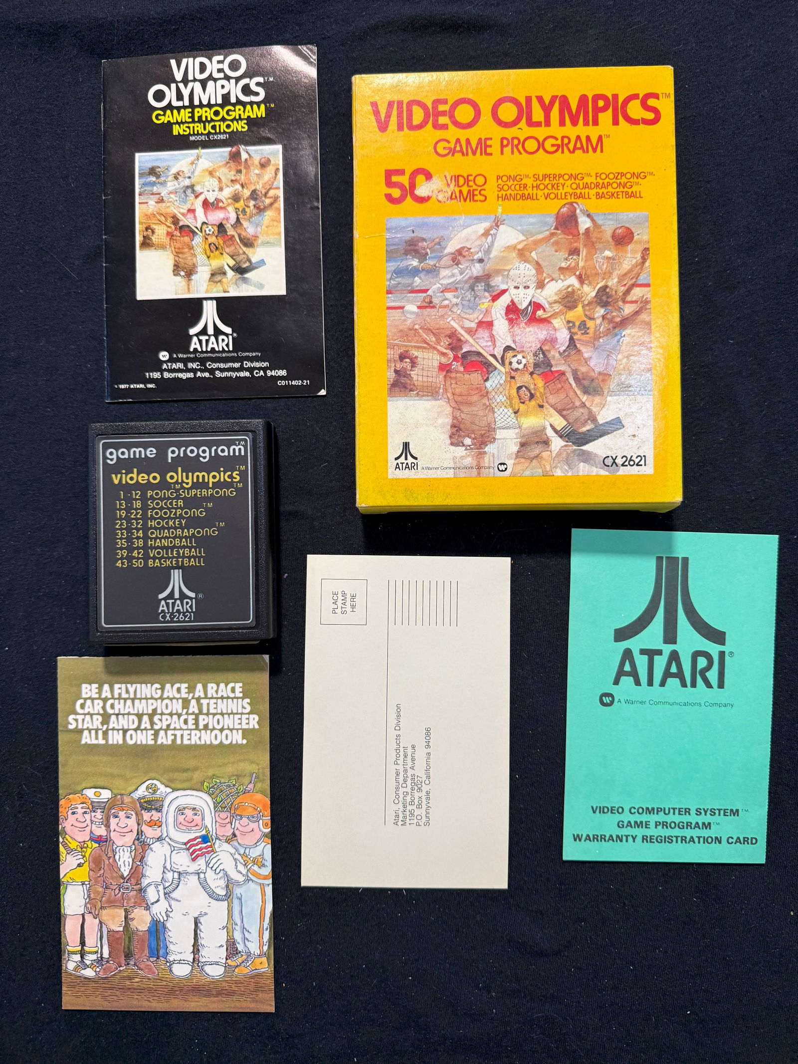 ATARI VIDEO OLYMPICS VINTAGE VIDEO GAME WITH BOX AND MANUALS (1 of 1)