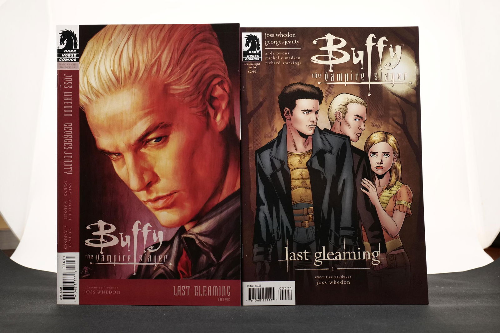 BUFFY - SEASON 8 - #36-39 Set of 8 Comics: BUFFY - SEASON 8 - #36-39. 8 TOTAL ISSUES. BOTH COVER VARIANTS. DARK HORSE. LAST GLEAMING PART ONE. LAST GLEAMING PART TWO. LAST GLEAMING PART THREE. LAST GLEAMING PART FOUR.