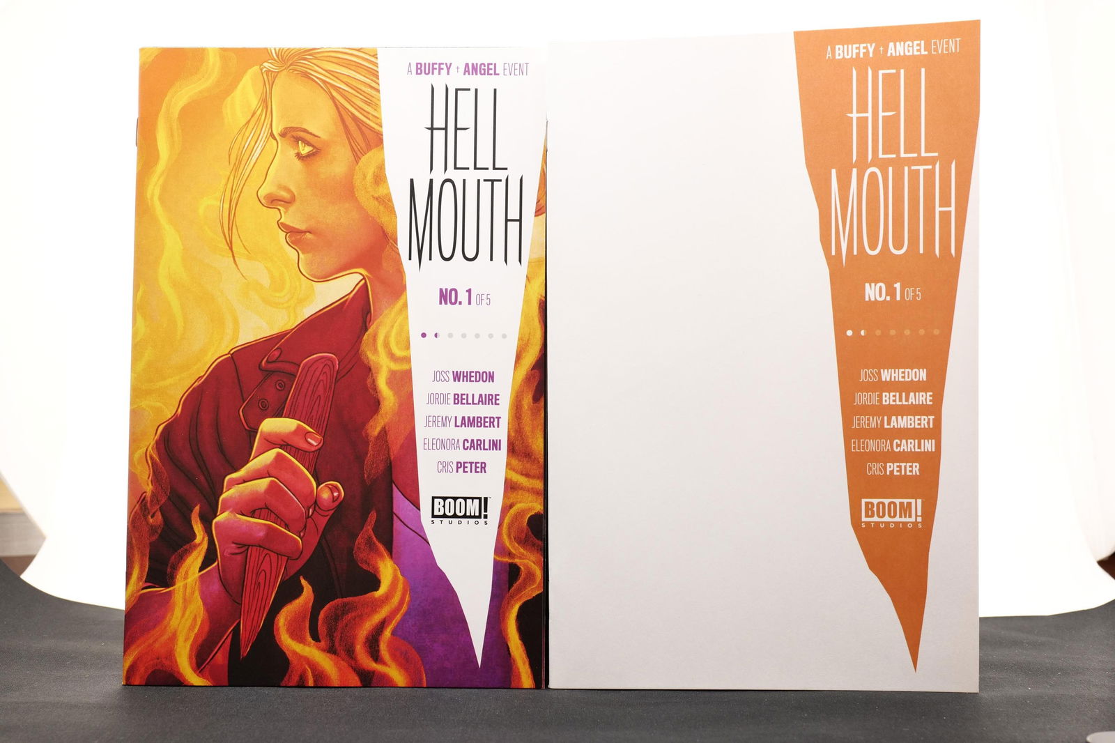 HELL MOUTH #1-5 - A BUFFY ANGEL EVENT - WITH COVER VARIANTS: HELL MOUTH #1-5 - A BUFFY ANGEL EVENT - WITH COVER VARIANTS. BOOM STUDIOS. 12 TOTAL ISSUES.