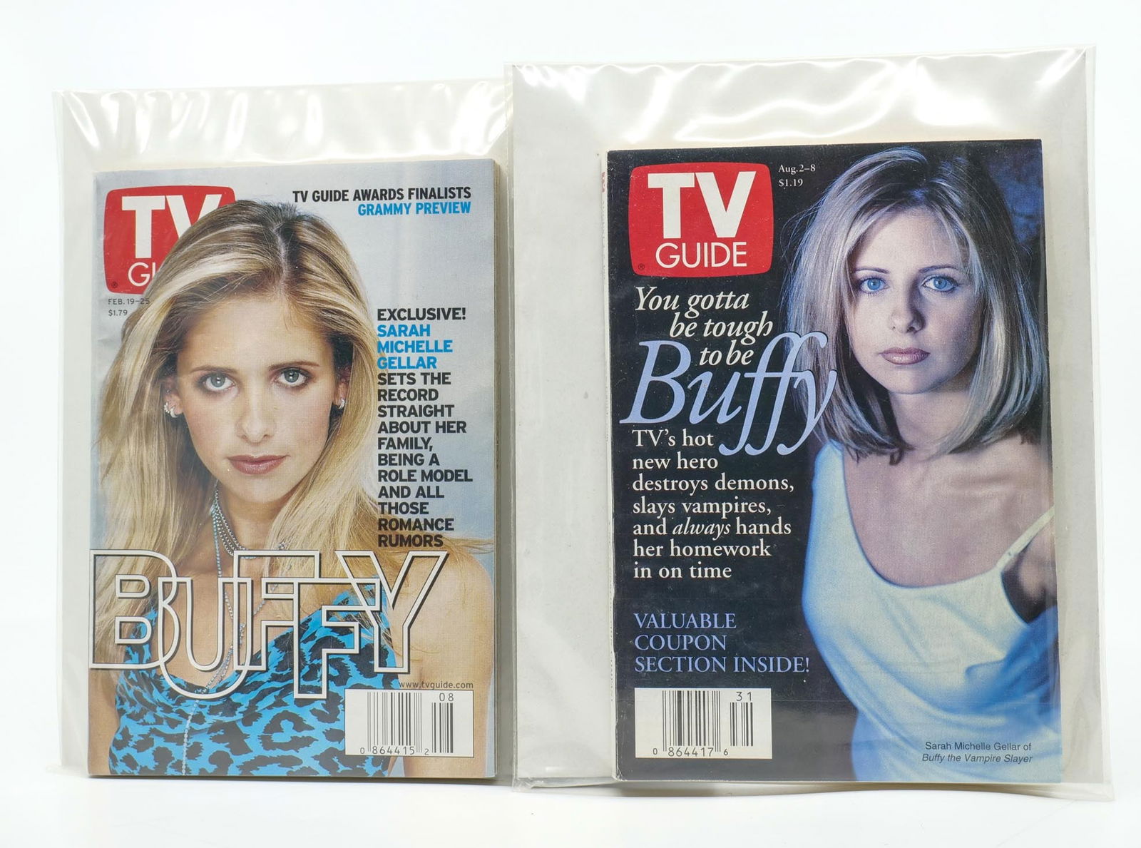 TWO TV GUIDES WITH BUFFY COVERS (1 of 1)