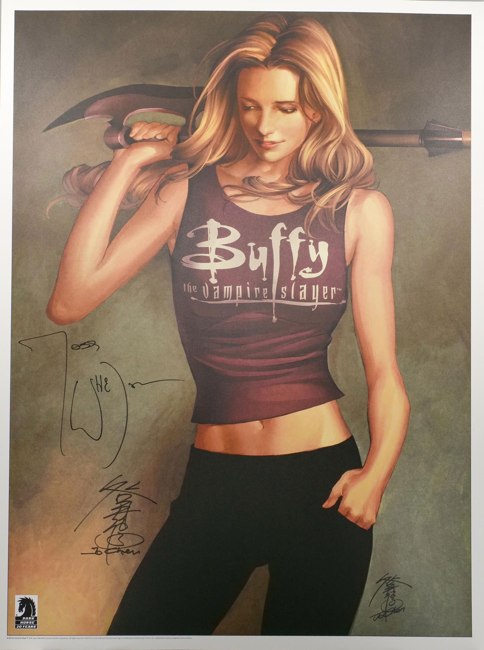 SIGNED - ORIGINAL -BUFFY POSTER - JOSS WHEDON: SIGNED - ORIGINAL -BUFFY POSTER - JOSS WHEDON