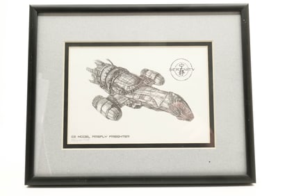 Firefly Ship Model 03 Freighter Serenity Betsy Mott Signed SCI-FI Numbered Print