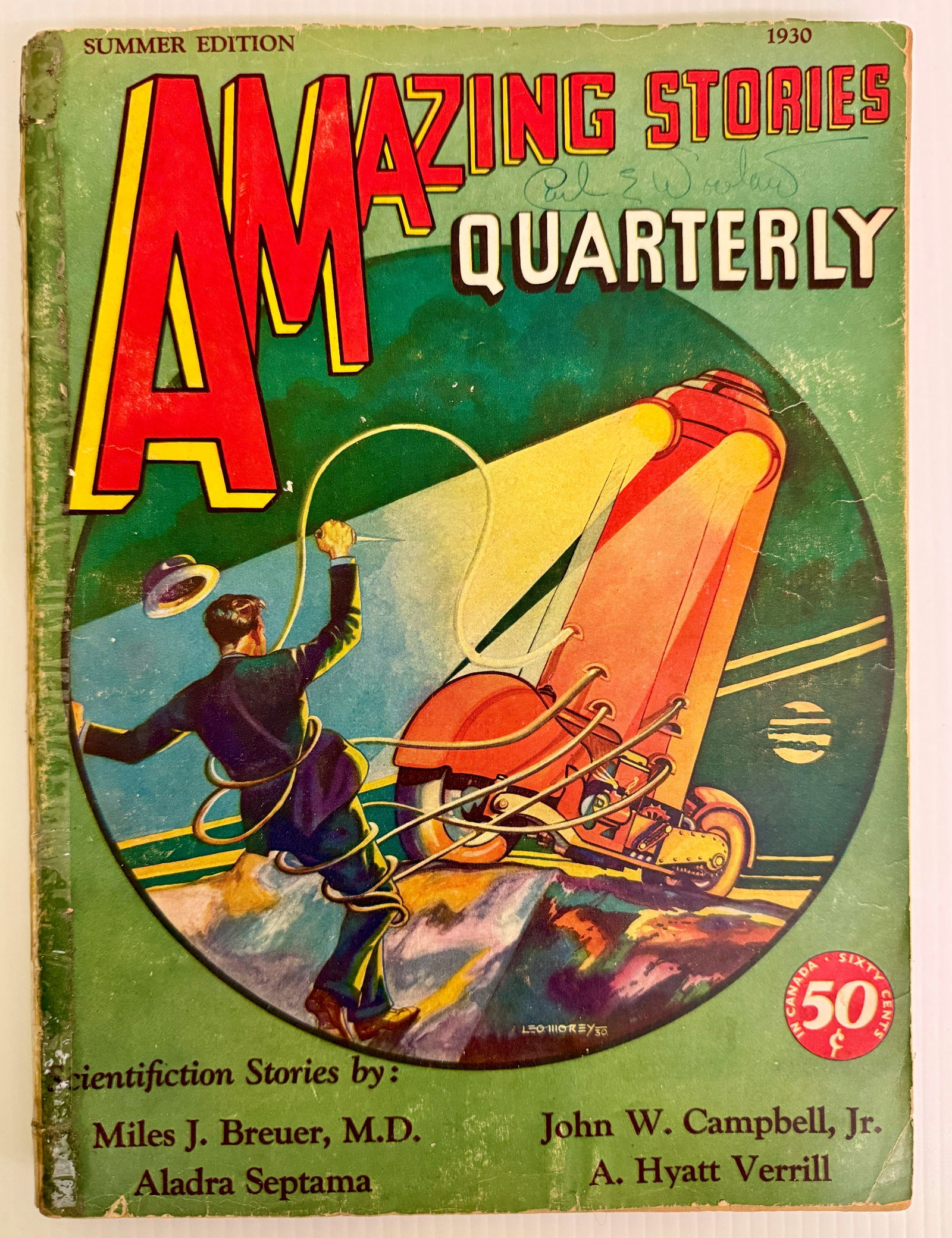 AMAZING STORIES QUARTERLY 1930 SUMMER EDITION SCIENCE FICTION: AMAZING STORIES QUARTERLY - 1930 SUMMER EDITION - SCIENCE FICTION is a significant early science fiction pulp magazine, edited by Hugo Gernsback, featuring classic stories. PRIOR COMIC SHOP HAD $50