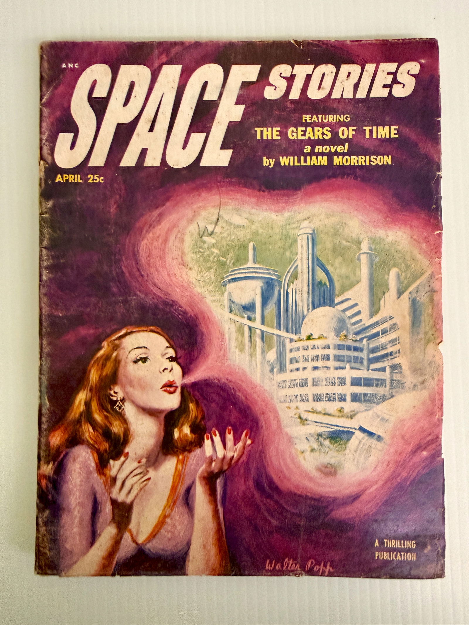 SPACE STORIES - 1953 SCIENCE FICTION - COVER BY WALTER POPP: SPACE STORIES - 1953 SCIENCE FICTION - COVER BY WALTER POPP. VOL. 2. #1. FIRST EDITION. THE GEARS OF TIME.