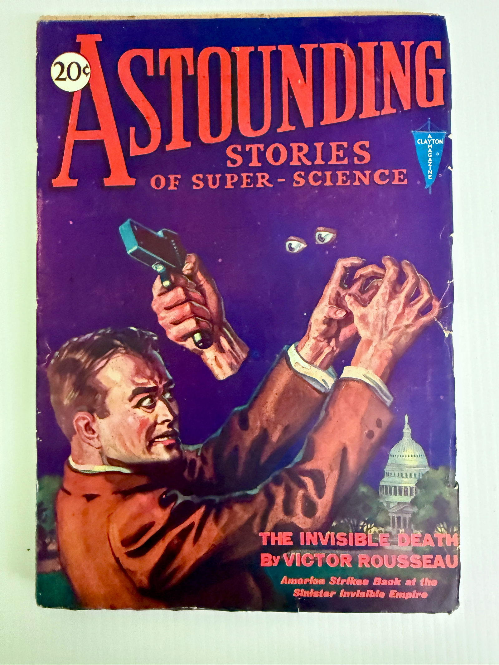 ASTOUNDING STORIES OF SUPER-SCIENCE - VOL. IV. #1: ASTOUNDING STORIES OF SUPER-SCIENCE - VOL. IV. #1. GOOD SPINE GREAT COVER. $150 PRIOR PRICE.