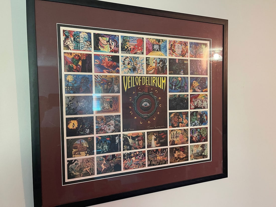 VEIL of DELIRIUM UNCUT CARD DECK - SIGNED: VEIL of DELIRIUM UNCUT CARD DECK - SIGNED. VEIL of DELIRIUM UNCUT CARD DECK - SIGNED. Todd Schorr. #85 of 300. Amazing Item - has been removed from frame. TODD SCHORR VEIL OF DELIRIUM UNCUT SIGNED