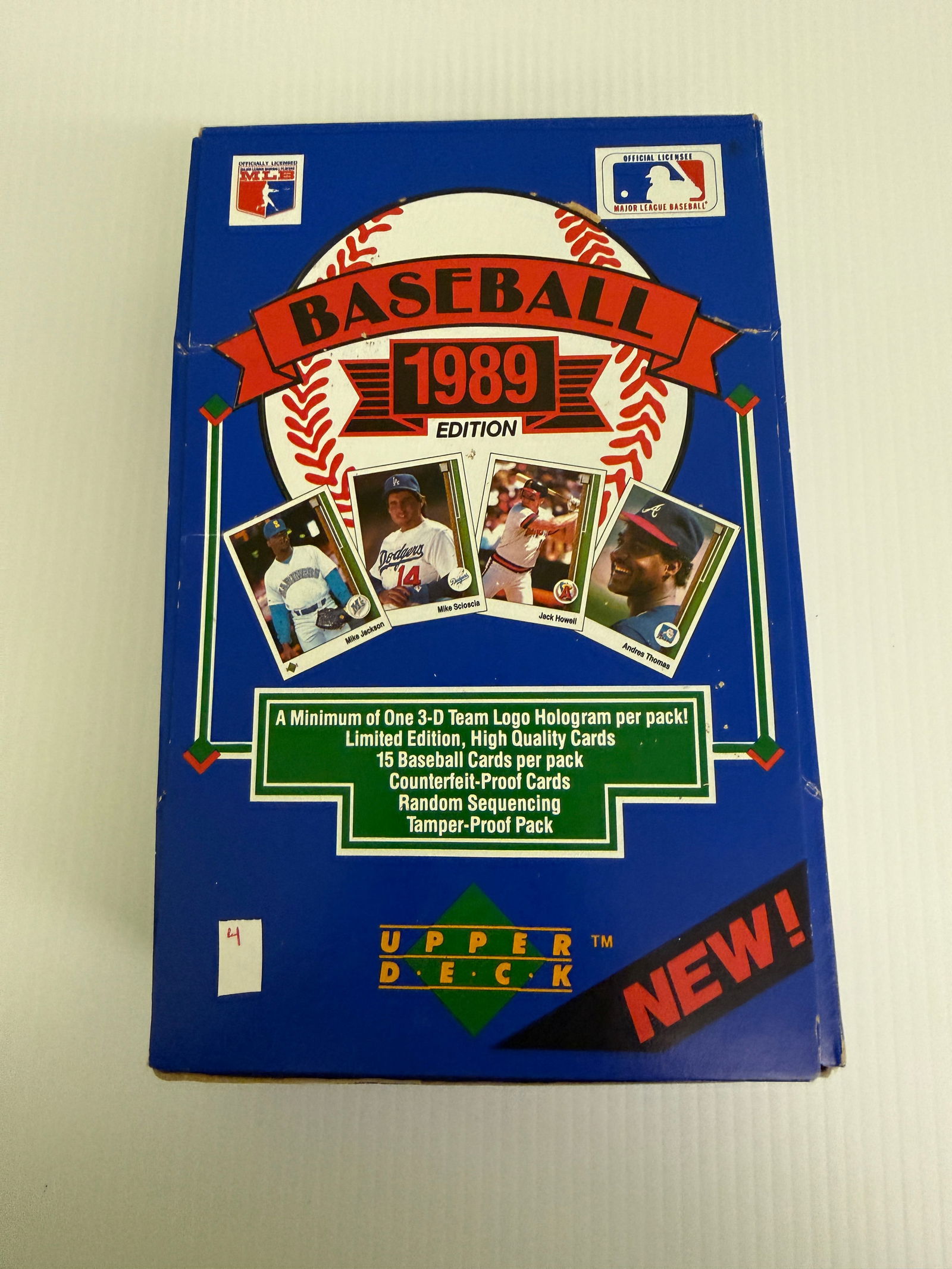 1989 UPPER DECK BOX - UNOPENED with ALL 36 FOIL PACKS (1 of 7)