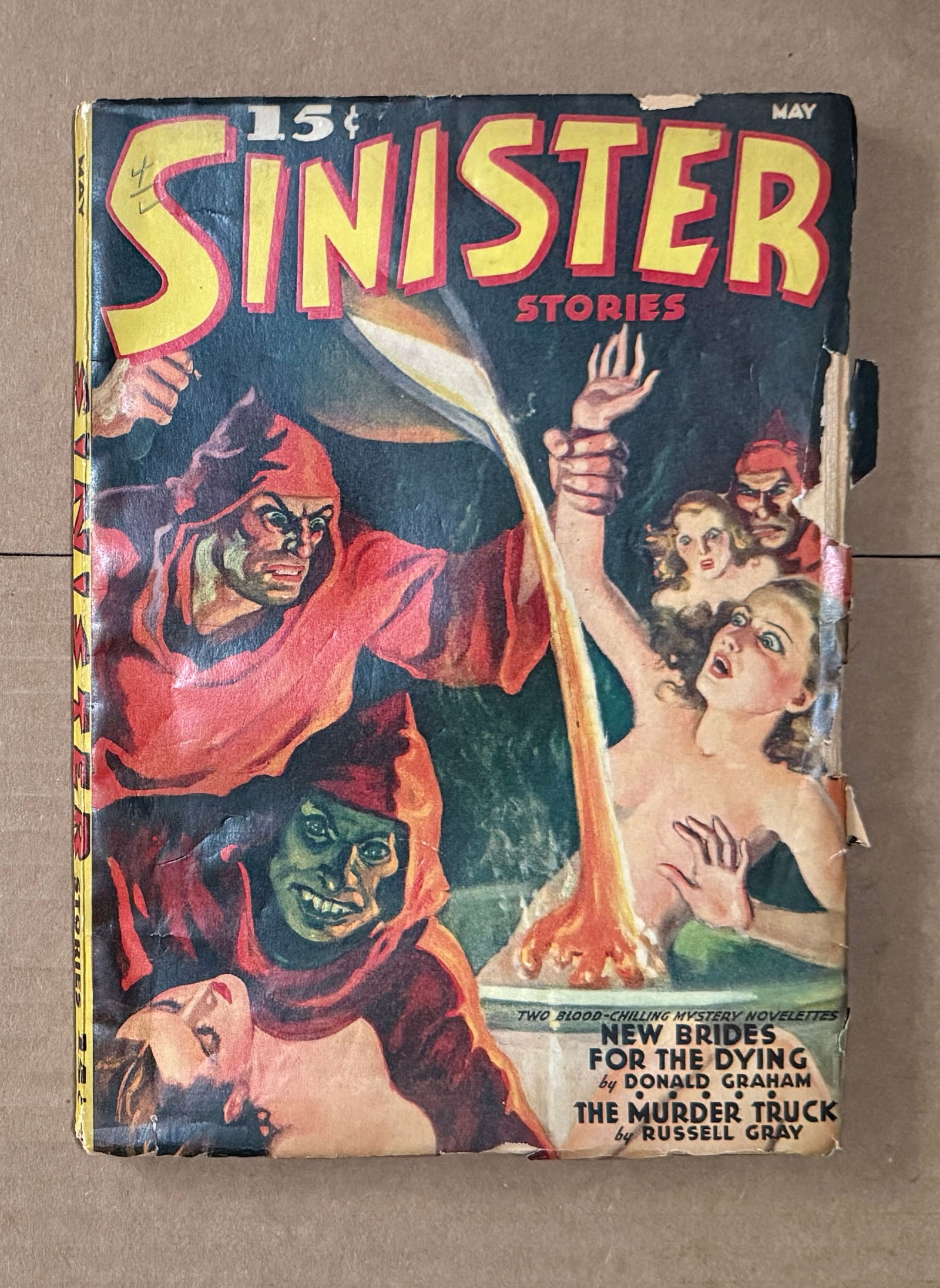 1940 PULP - SINISTER STORIES - PRE-CODE TORTURE COVER Vol 1 #3 RARE (1 of 6)