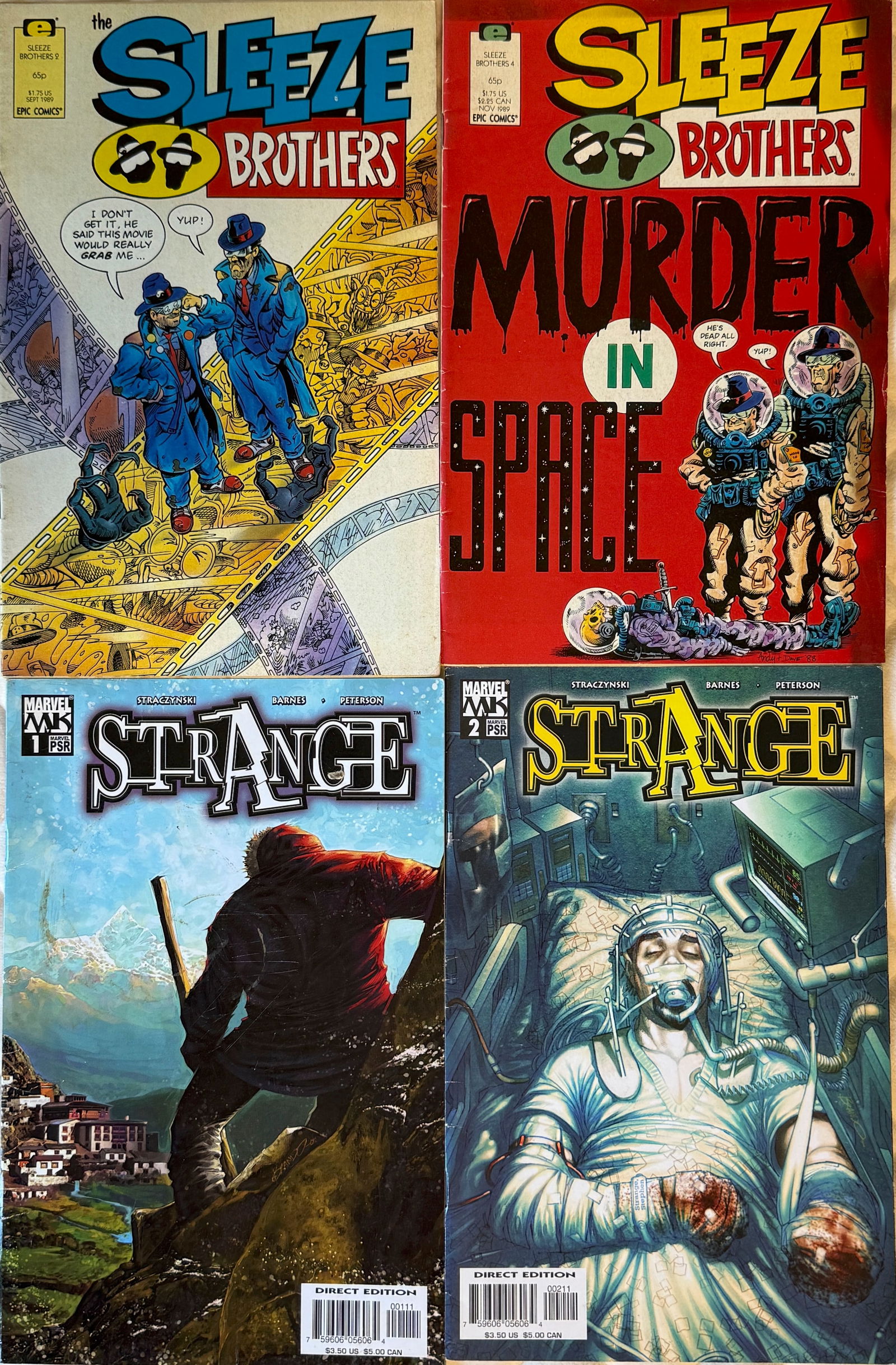 SLEEZE BROTHERS #2, 4 - STRANGE #1, #2: SLEEZE BROTHERS #2, 4 - STRANGE #1, #2