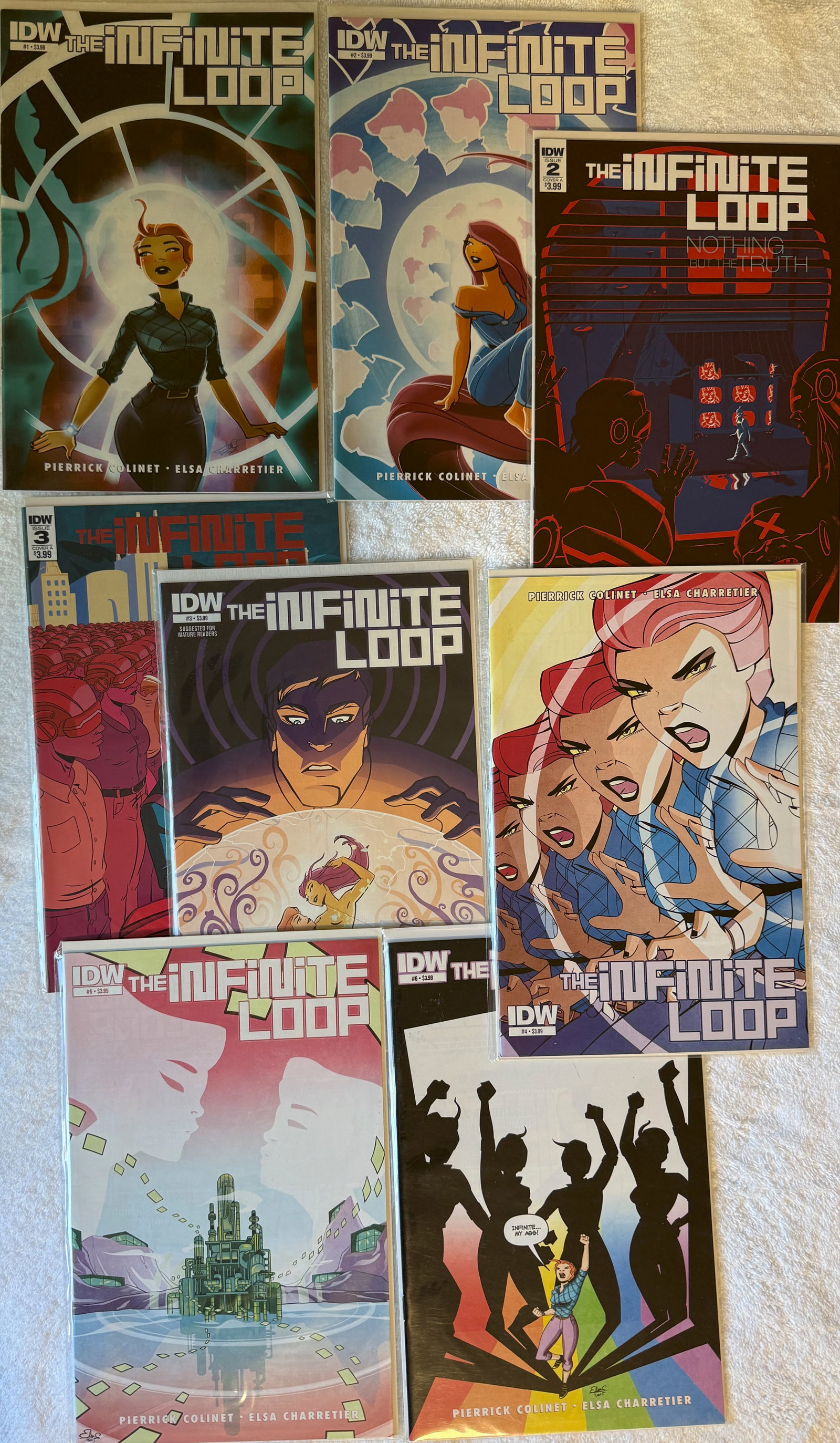 INFINITE LOOP COMIC BOOK COLLECTION: INFINITE LOOP COMIC BOOK COLLECTION WITH #1, #2 (2 ITEMS), #3 (2 ITEMS), #4, #5, #6